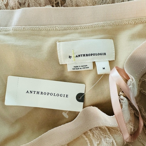 ANTHROPOLOGIE Sheer Lace Embroidered Maxi Skirt Rose Color Size M NEW Demure - Picture 12 of 13